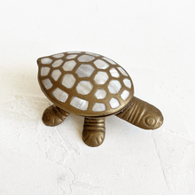 Load image into Gallery viewer, Brass Turtle Lidded Tray