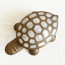 Load image into Gallery viewer, Brass Turtle Lidded Tray