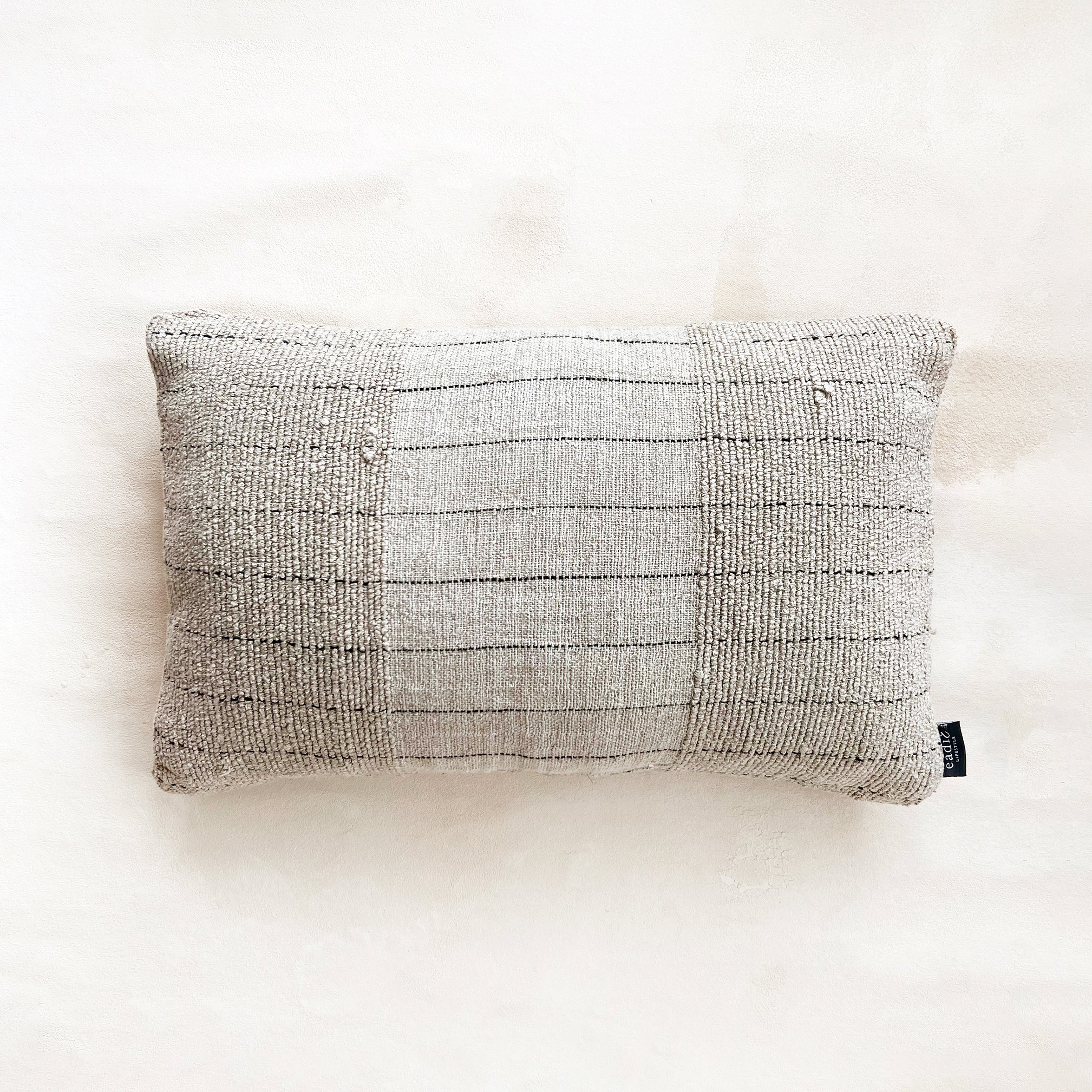Mayla Cushion Cover in Natural & Black