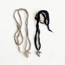 Load image into Gallery viewer, Silk Heart Necklace