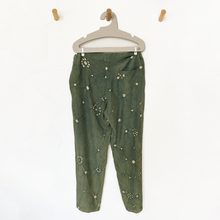 Load image into Gallery viewer, Silk Bandhani Trousers in Leaf Green