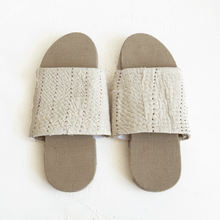 Load image into Gallery viewer, Kantha Slippers in Ecru