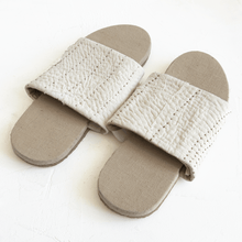 Load image into Gallery viewer, Kantha Slippers in Ecru