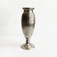 Load image into Gallery viewer, Silver Plated Ribbed Vase
