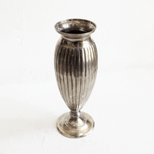 Load image into Gallery viewer, Silver Plated Ribbed Vase