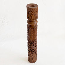 Load image into Gallery viewer, Vintage Wood Candle Holder