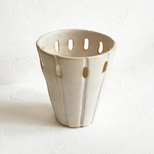 Load image into Gallery viewer, Medium White Vase with Holes