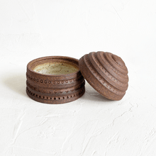 Load image into Gallery viewer, Carved Trinket Box in Red Stoneware