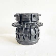 Load image into Gallery viewer, Carved Vase in Satin Black II