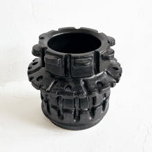 Load image into Gallery viewer, Carved Vase in Satin Black II