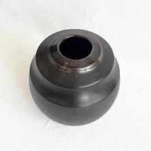 Load image into Gallery viewer, Collared Vase in Matte Black