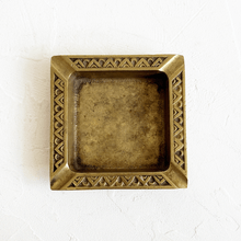 Load image into Gallery viewer, Brass Etched Square Ashtray