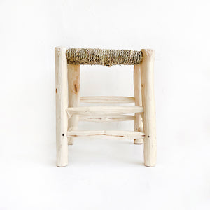 Moroccan Straw Bench