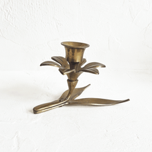 Load image into Gallery viewer, Brass Flower Candleholder