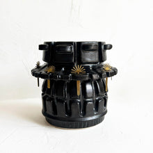 Load image into Gallery viewer, Carved Vase in Satin Black II