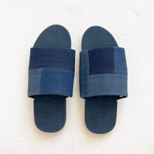 Load image into Gallery viewer, Patchwork Slippers in Indigo