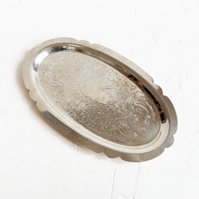 Load image into Gallery viewer, Silver Plated Oval Trinket Tray