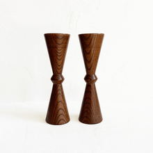 Load image into Gallery viewer, Mid Century Wood Candleholder