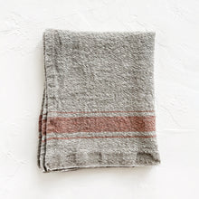 Load image into Gallery viewer, Beige Stripe Vintage Linen Kitchen Towel