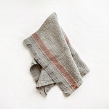 Load image into Gallery viewer, Beige Stripe Vintage Linen Kitchen Towel