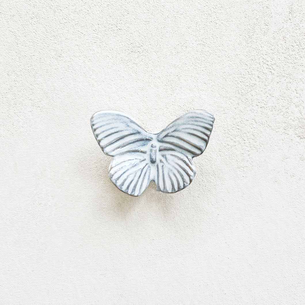 Ceramic Butterfly in Glossy White