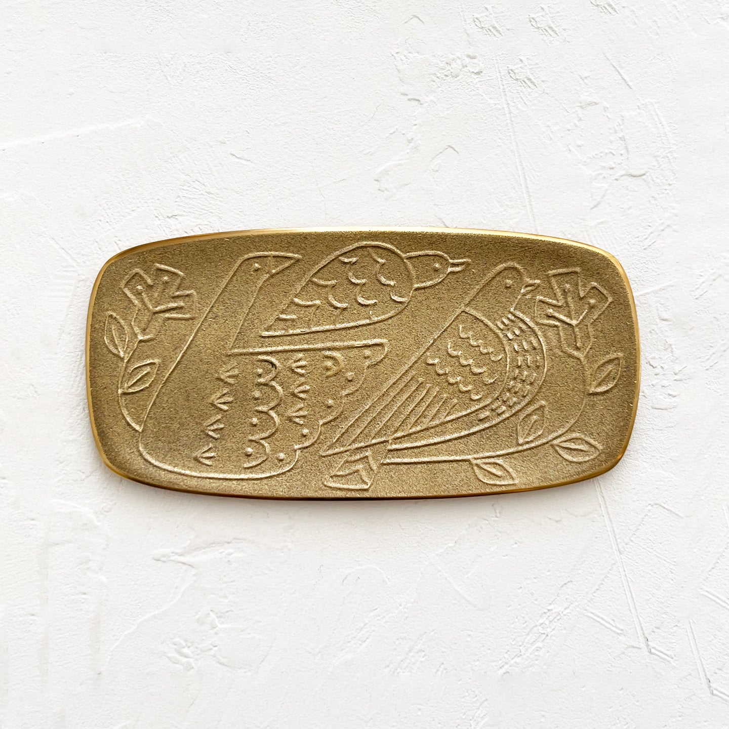 Large Brass Bird Tray
