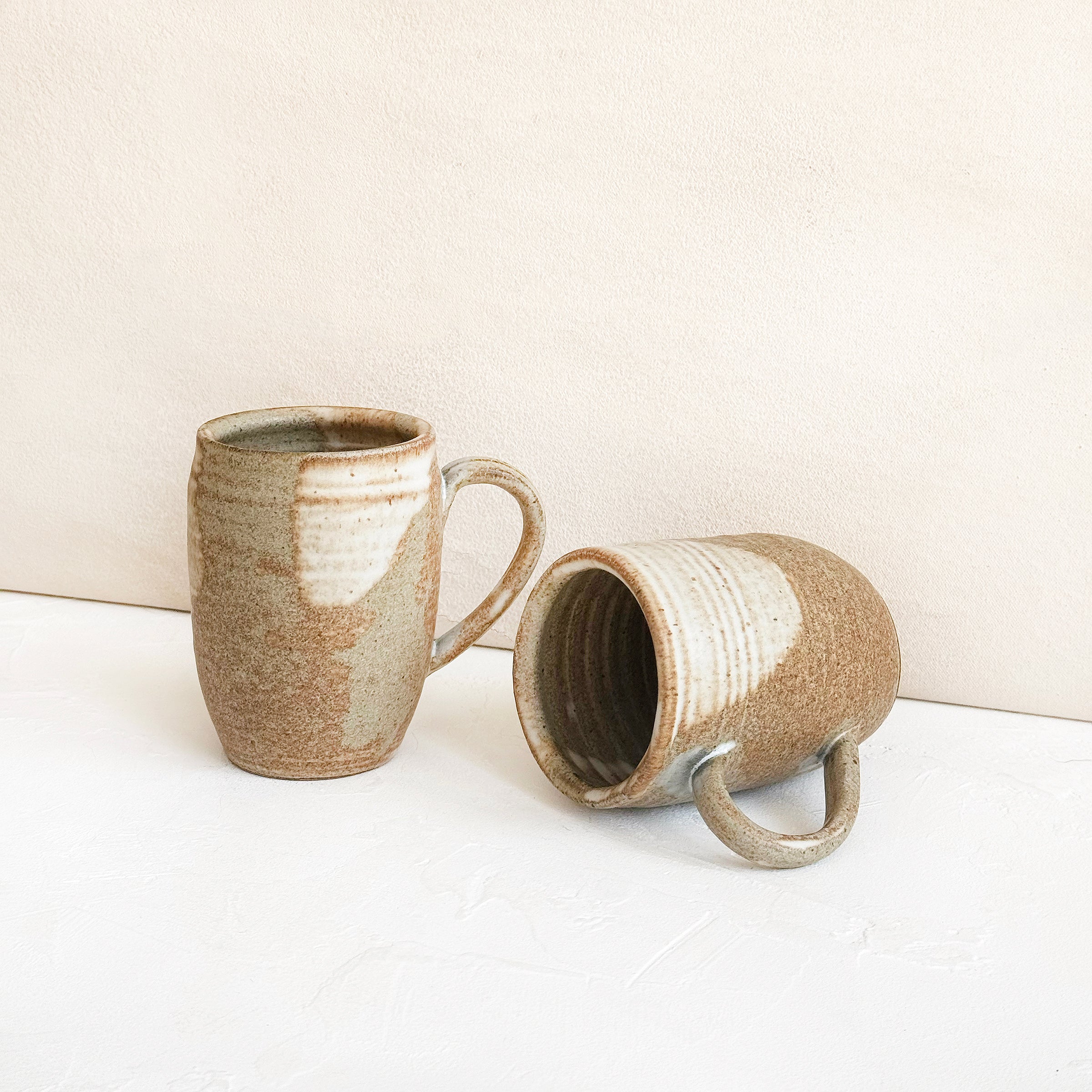 Mitsuko Mug in Peach & Olive