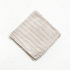 Linen Napkin in Hazelnut Stripe