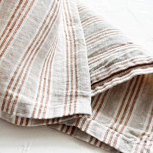 Load image into Gallery viewer, Linen Napkin in Hazelnut Stripe