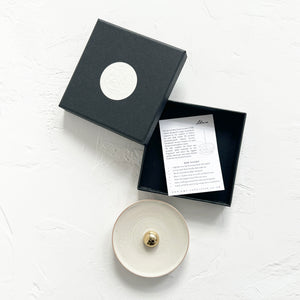 White Ceramic Incense Dish