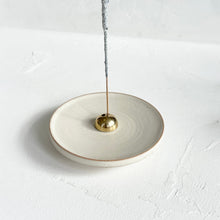 Load image into Gallery viewer, White Ceramic Incense Dish