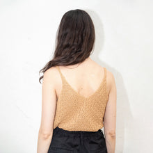 Load image into Gallery viewer, Textured V Top in Camel