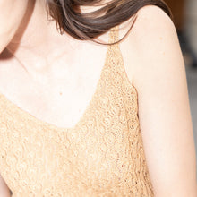 Load image into Gallery viewer, Textured V Top in Camel