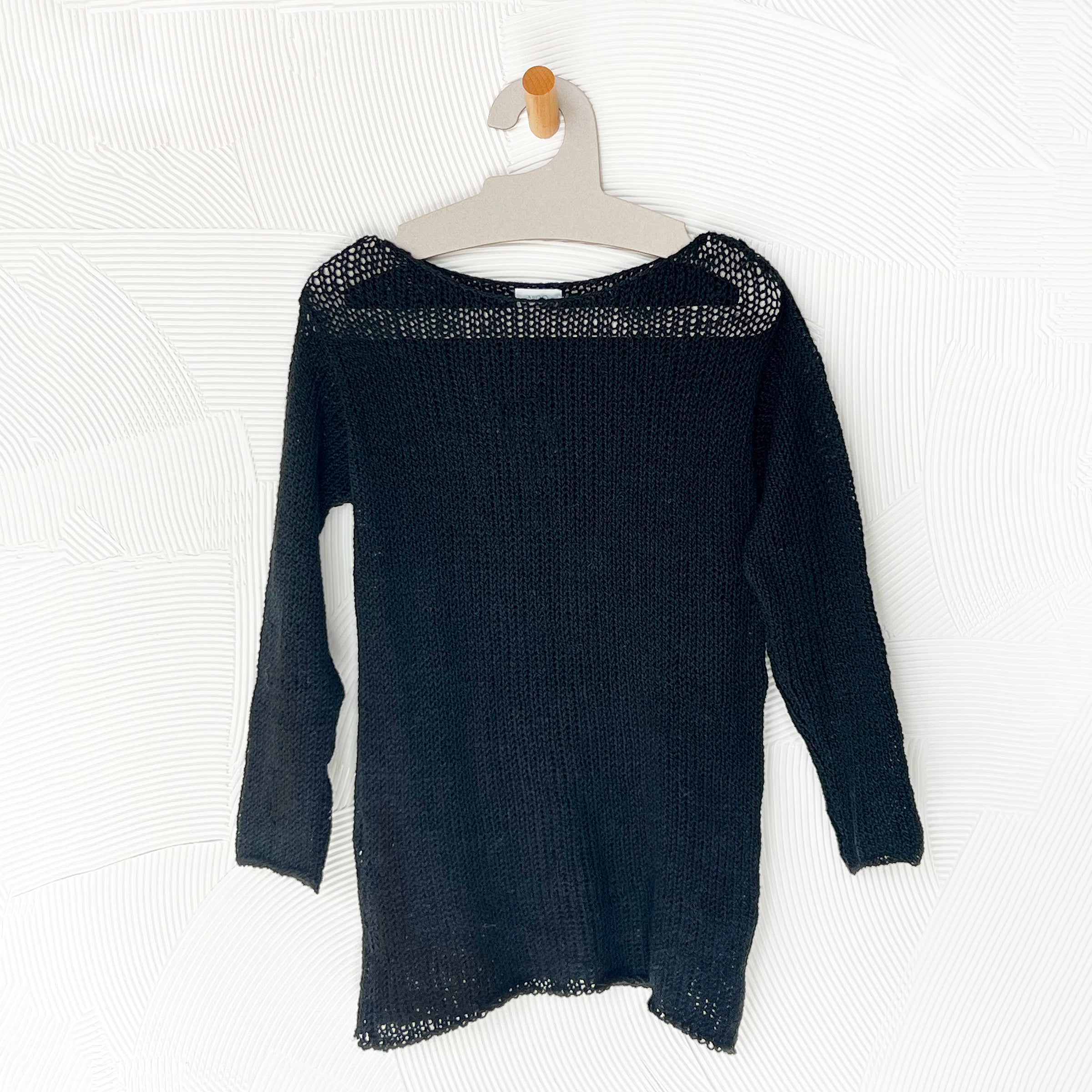 Large Net T-Shirt in Black