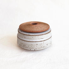 Load image into Gallery viewer, Lidded Vessel in Speckled White