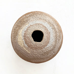 Large Coiled Vase in Light Brown