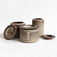 Load image into Gallery viewer, Lidded Vessel in Cream and Brown