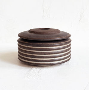 Lidded Vessel in Brown