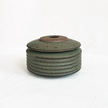 Load image into Gallery viewer, Archer Speckled Lidded Vessel in Olive