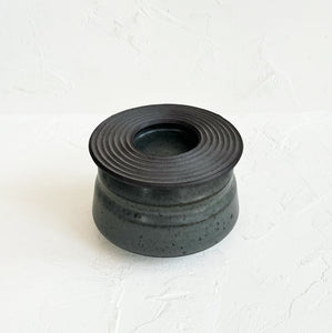 Lidded Vessel in Slate Blue