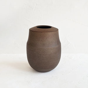 Collared Vase in Brown