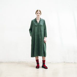 Hallie Dress in Vert Buis