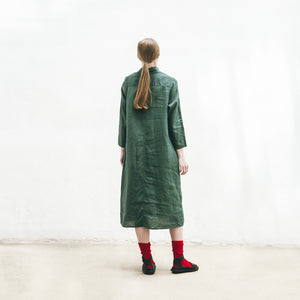 Hallie Dress in Vert Buis