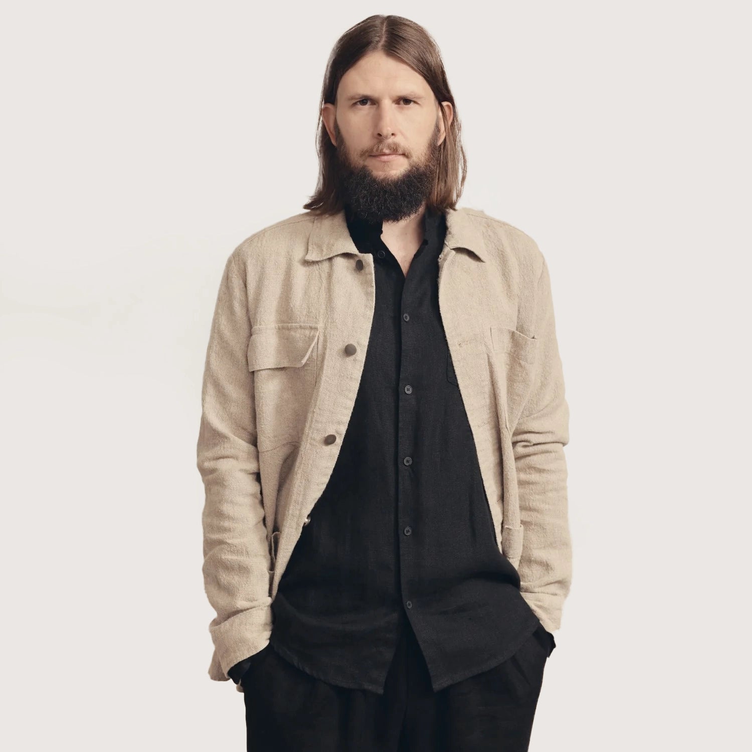 Linen utility jacket deals
