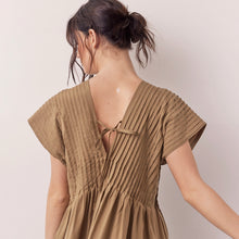 Load image into Gallery viewer, Pin-Tucked Midi in Tan