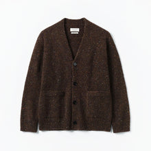 Load image into Gallery viewer, Donegal Wool V-Neck Cardigan in Bark