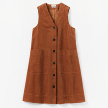 Load image into Gallery viewer, Organic Cord A Line Dress in Sienna