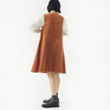 Load image into Gallery viewer, Organic Cord A Line Dress in Sienna