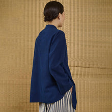 Load image into Gallery viewer, Button Down Tunic in Natural Indigo