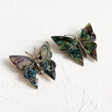 Load image into Gallery viewer, Vintage Abalone Butterfly Brooch